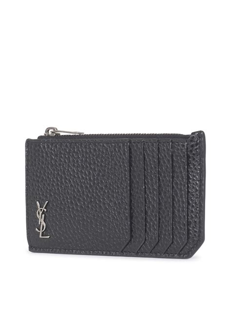 yves saint laurent tarjetero|Tarjetero Tiny Cassandre de piel en negro .